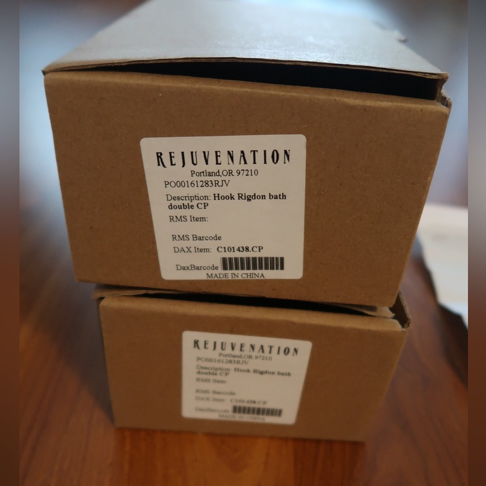 Two Brand New Rejuvenation Rigdon Double Hooks - Picture 4 of 6